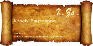 Knoch Zsuzsanna névjegykártya